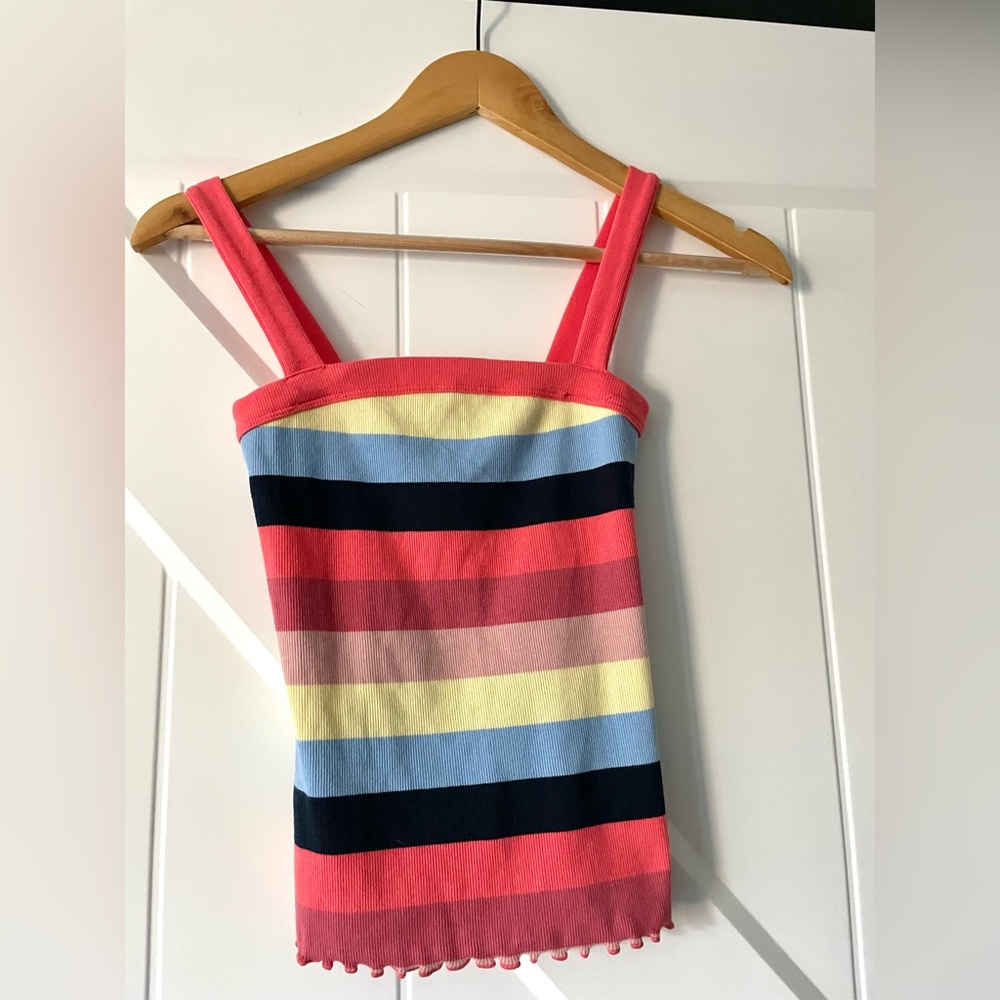 *NWT* Seriously Soft Striped Square Neck Tank XS